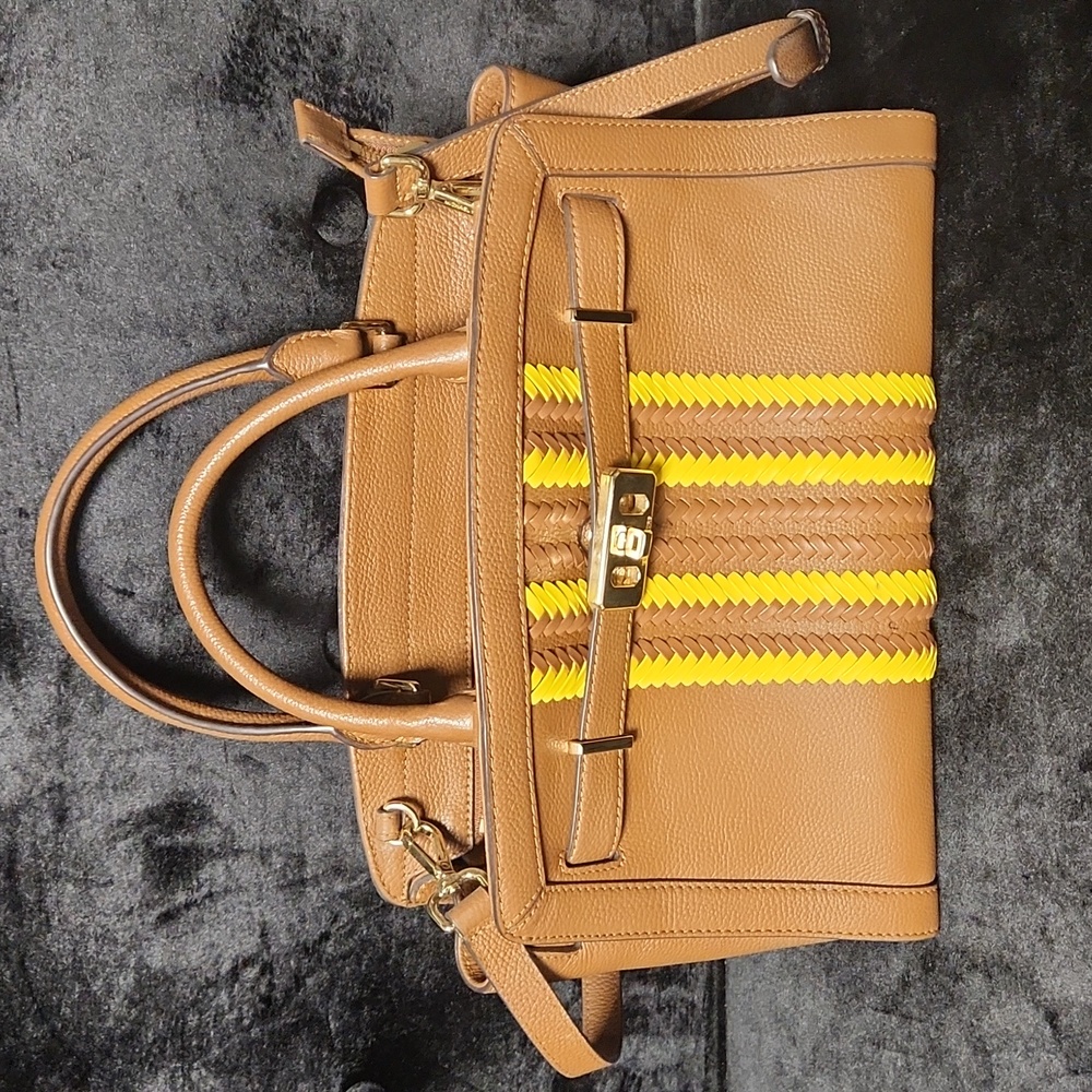 Micheal Kors purse Cognac Brown & Yellow